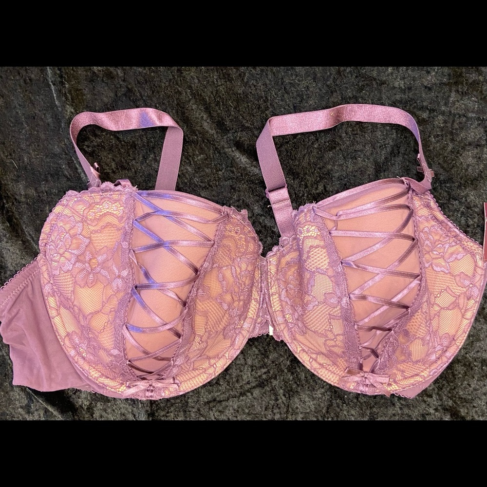 NWT Adore Me bra and panty set-purple